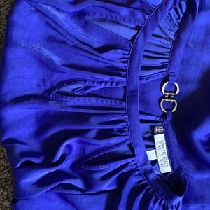 JLO silky blue top